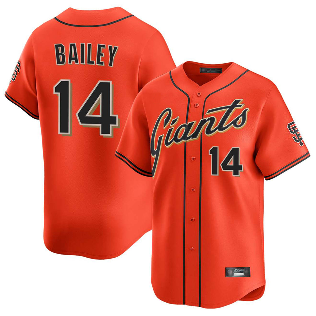 MATTH SF.Giants #14 Patrick Bailey Player Orange Home Limited Stitched Jerseys