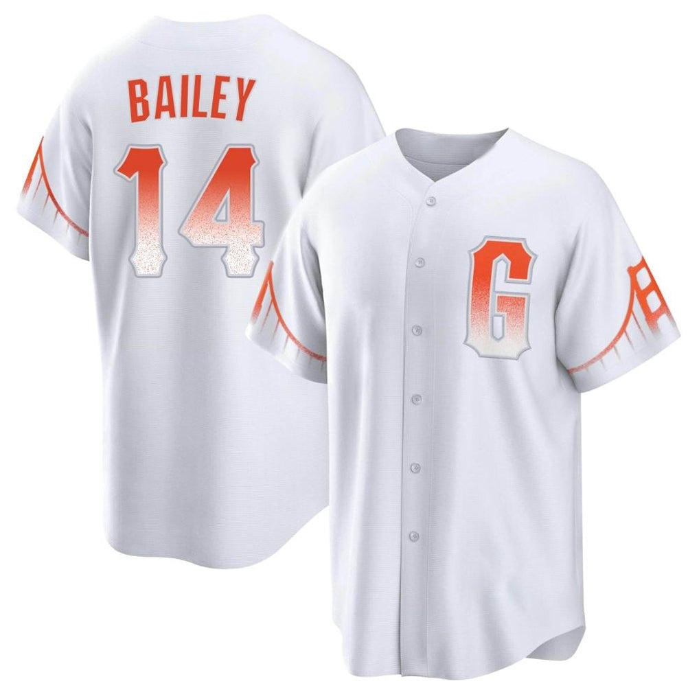 MATTH SF.Giants #14 Patrick Bailey Player White City Connect Home Game Stitched Jerseys
