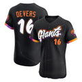 MATTH SF.Giants #16 Rafael Devers Player Black 2025 City Connect Home Limited Elite Stitched Jerseys