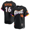 MATTH SF.Giants #16 Rafael Devers Player Black 2025 City Connect Home Limited Stitched Jerseys