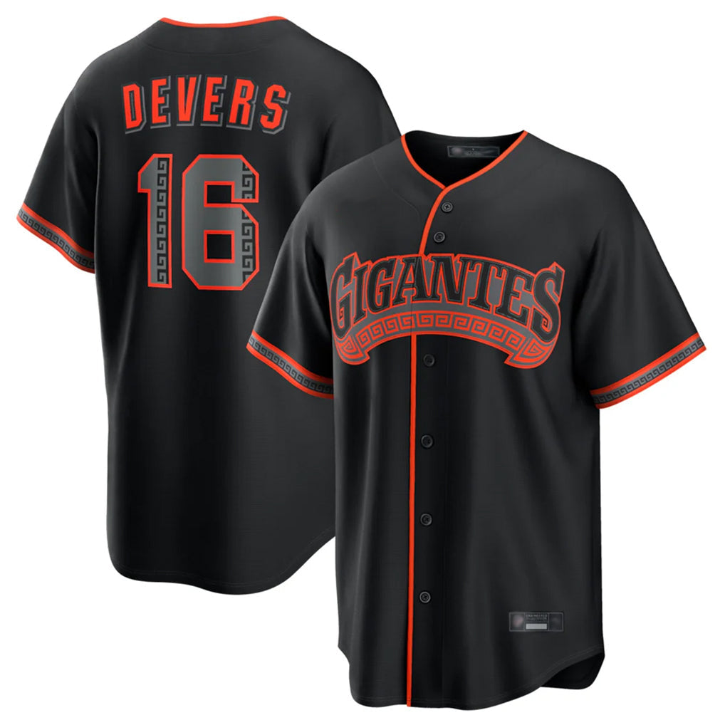 MATTH SF.Giants #16 Rafael Devers Player Black Alternate Limited Stitched Jerseys