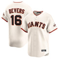 MATTH SF.Giants #16 Rafael Devers Player Cream Home Limited Stitched Jerseys