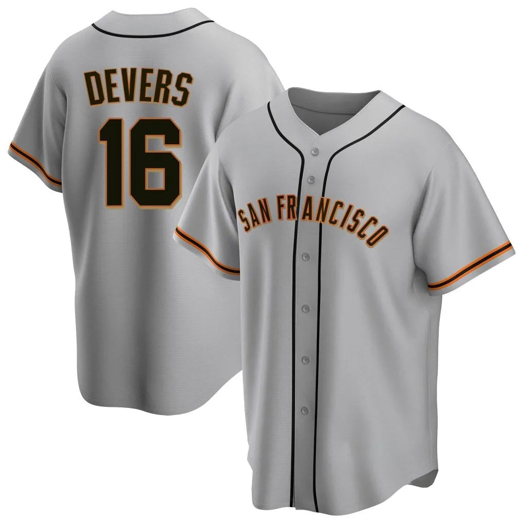 MATTH SF.Giants #16 Rafael Devers Player Gray Home Game Stitched Jerseys