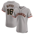 MATTH SF.Giants #16 Rafael Devers Player Gray Home Limited Elite Stitched Jerseys