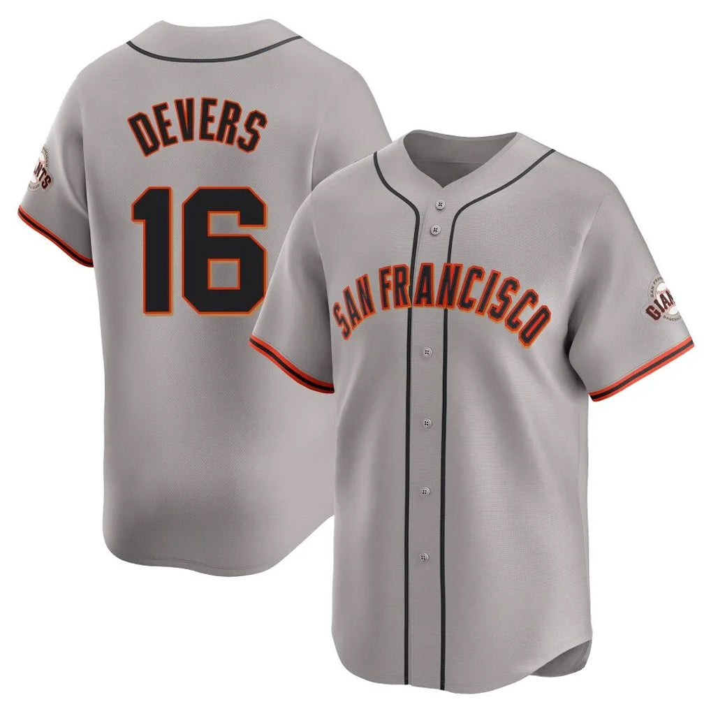 MATTH SF.Giants #16 Rafael Devers Player Gray Home Limited Stitched Jerseys