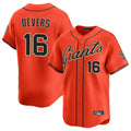 MATTH SF.Giants #16 Rafael Devers Player Orange Home Limited Stitched Jerseys