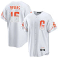 MATTH SF.Giants #16 Rafael Devers Player White City Connect Home Game Stitched Jerseys