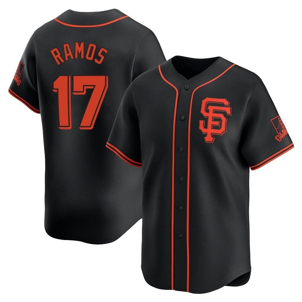 MATTH SF.Giants #17 Heliot Ramos Player Black 2026 Home Limited Stitched Jerseys