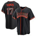 MATTH SF.Giants #17 Heliot Ramos Player Black Alternate Limited Stitched Jerseys