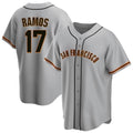MATTH SF.Giants #17 Heliot Ramos Player Gray Home Game Stitched Jerseys
