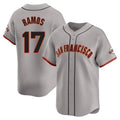 MATTH SF.Giants #17 Heliot Ramos Player Gray Home Limited Stitched Jerseys