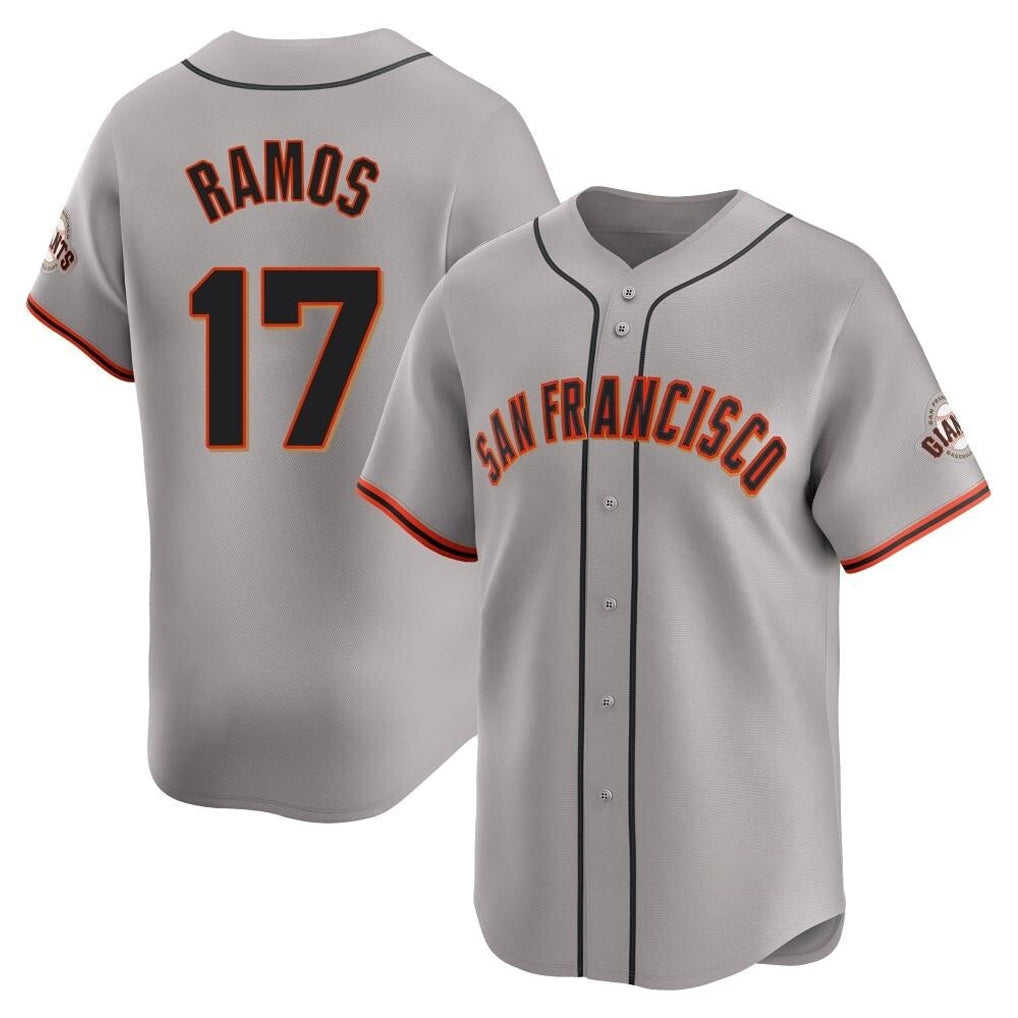 MATTH SF.Giants #17 Heliot Ramos Player Gray Home Limited Stitched Jerseys