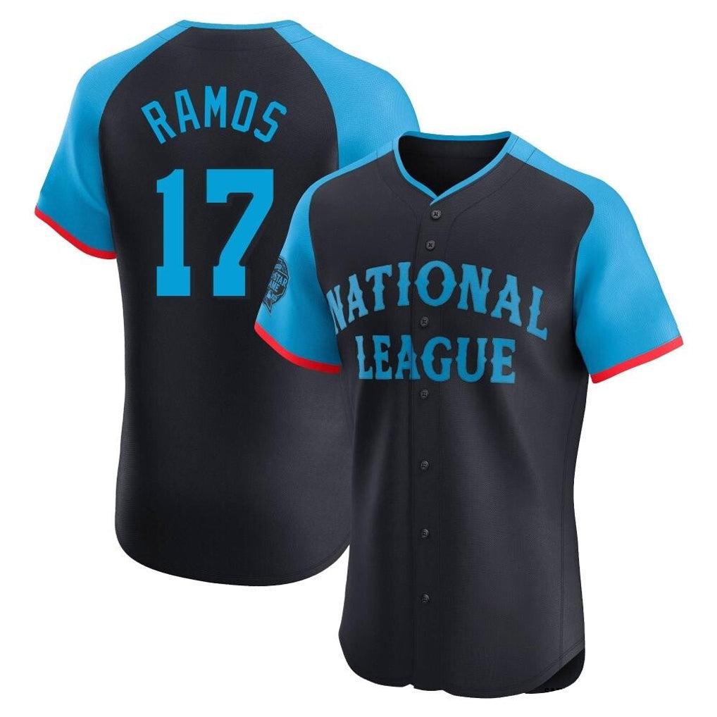 MATTH SF.Giants #17 Heliot Ramos Player Navy National League All-Star Home Limited Elite Stitched Jerseys