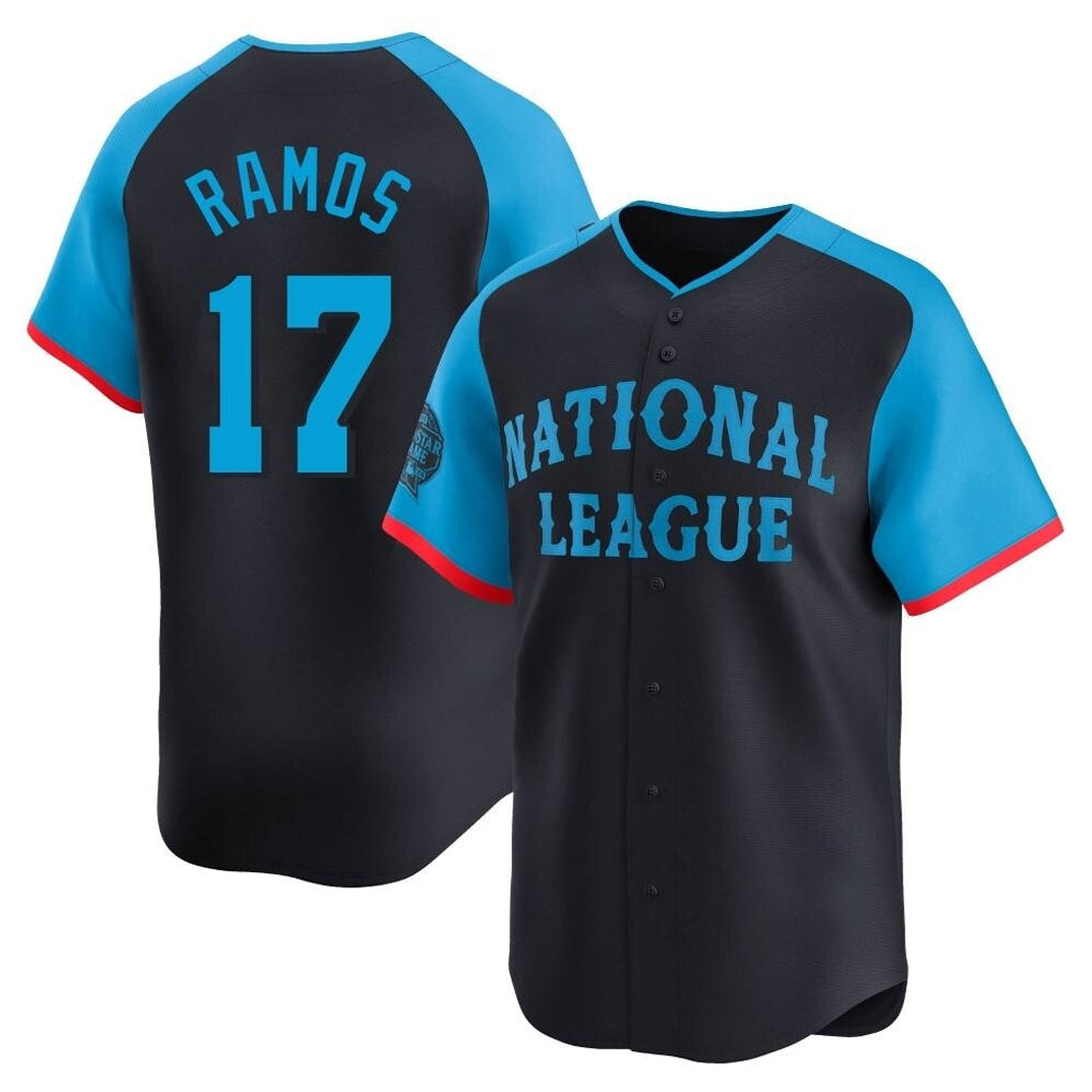 MATTH SF.Giants #17 Heliot Ramos Player Navy National League All-Star Home Limited Stitched Jerseys