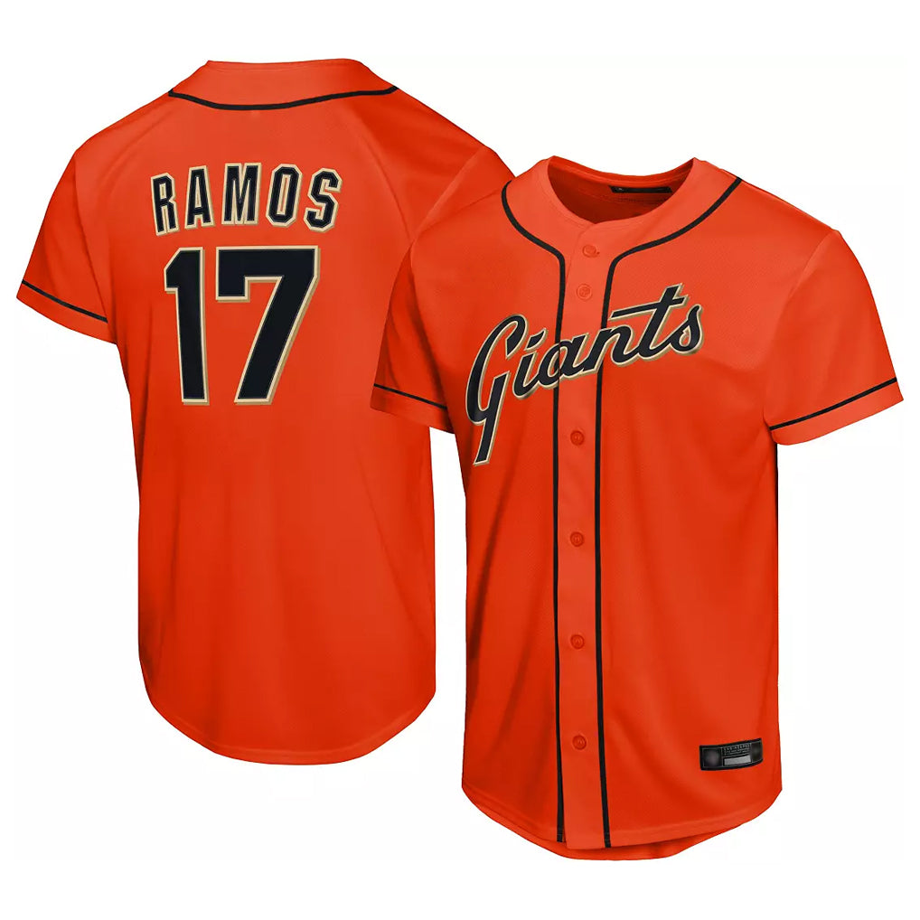 MATTH SF.Giants #17 Heliot Ramos Player Orange Home Limited Stitched Jerseys