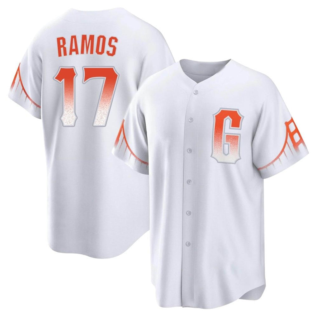 MATTH SF.Giants #17 Heliot Ramos Player White City Connect Home Game Stitched Jerseys