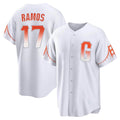 MATTH SF.Giants #17 Heliot Ramos Player White City Connect Home Game Stitched Jerseys