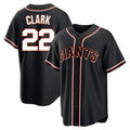 MATTH SF.Giants #22 Will Clark Player Black Fashion Out Home Limited Stitched Jerseys