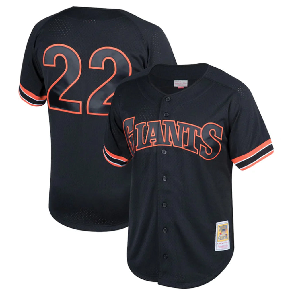 MATTH SF.Giants #22 Will Clark Player Black Mitchell & Ness Cooperstown Collection Limited Stitched Jerseys
