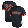 MATTH SF.Giants #22 Will Clark Player Black Mitchell & Ness Cooperstown Collection Limited Stitched Jerseys