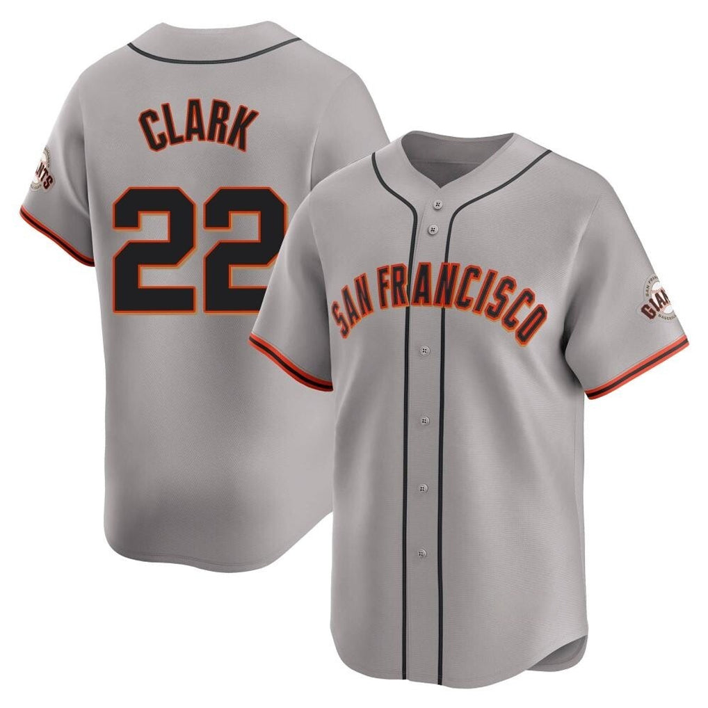 MATTH SF.Giants #22 Will Clark Player Gray Home Limited Stitched Jerseys