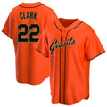 MATTH SF.Giants #22 Will Clark Player Orange Home Game Stitched Jerseys