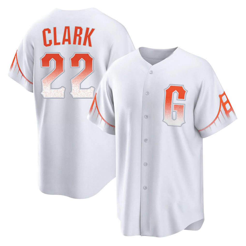 MATTH SF.Giants #22 Will Clark Player White City Connect Home Game Stitched Jerseys