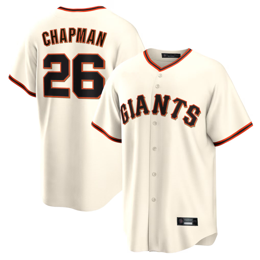 MATTH SF.Giants #26 Matt Chapman Player Cream Home Game Stitched Jerseys