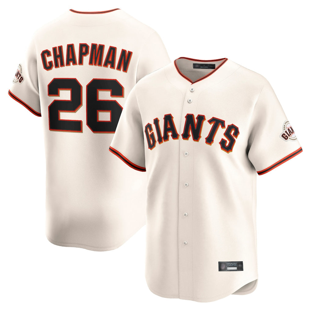 MATTH SF.Giants #26 Matt Chapman Player Cream Home Limited Stitched Jerseys