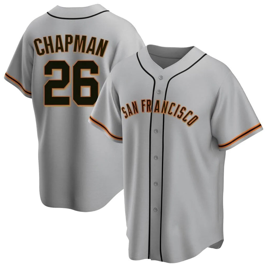 MATTH SF.Giants #26 Matt Chapman Player Gray Home Game Stitched Jerseys