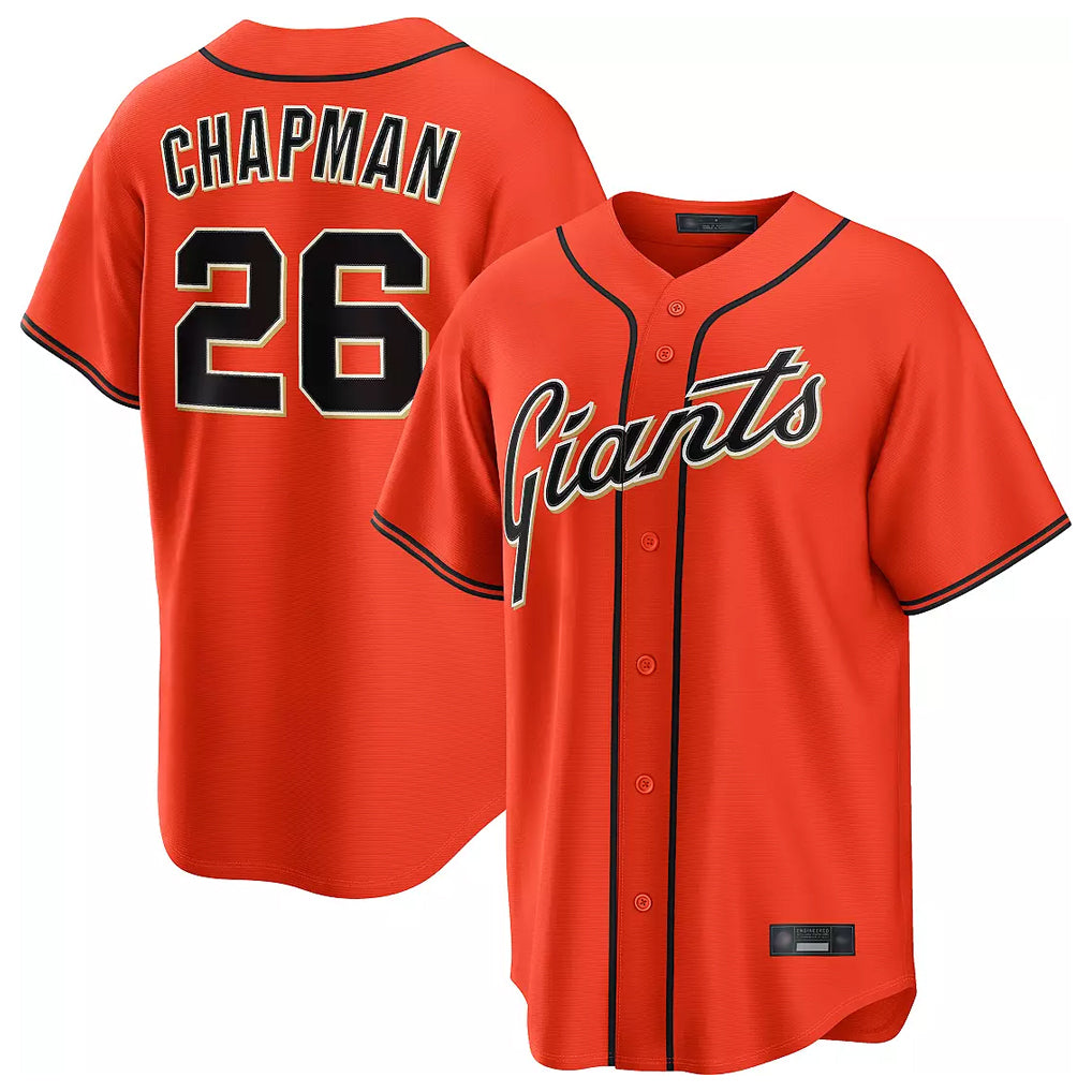 MATTH SF.Giants #26 Matt Chapman Player Orange Home Game Stitched Jerseys