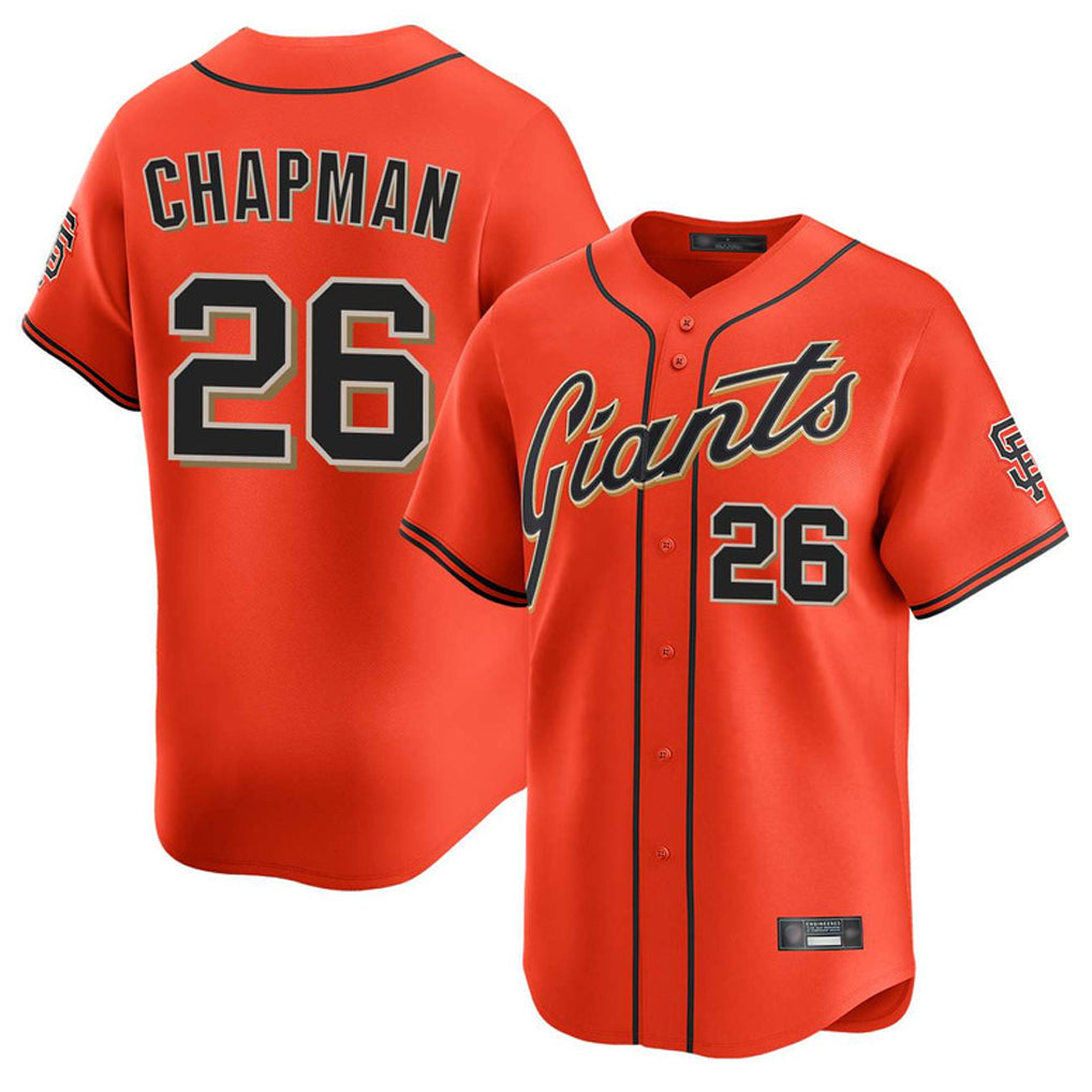 MATTH SF.Giants #26 Matt Chapman Player Orange Home Limited Stitched Jerseys