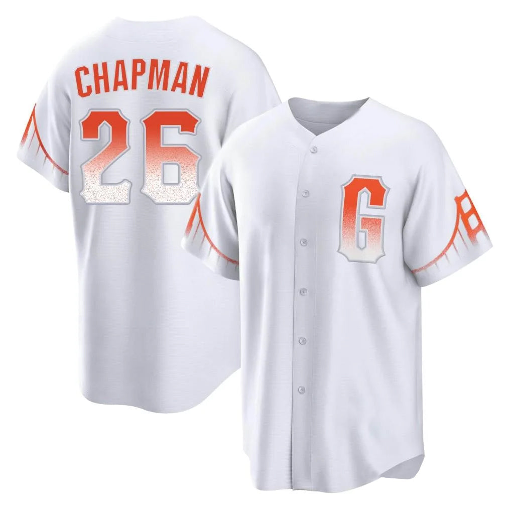 MATTH SF.Giants #26 Matt Chapman Player White City Connect Home Game Stitched Jerseys