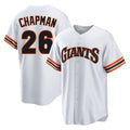 MATTH SF.Giants #26 Matt Chapman Player White Throwback Cooperstown Collection Home Game Stitched Jerseys