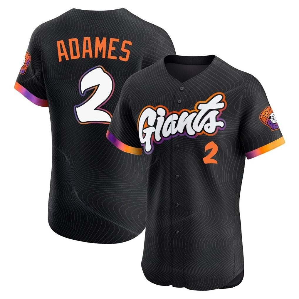 MATTH SF.Giants #2 Willy Adames Player Black 2025 City Connect Home Limited Elite Stitched Jerseys