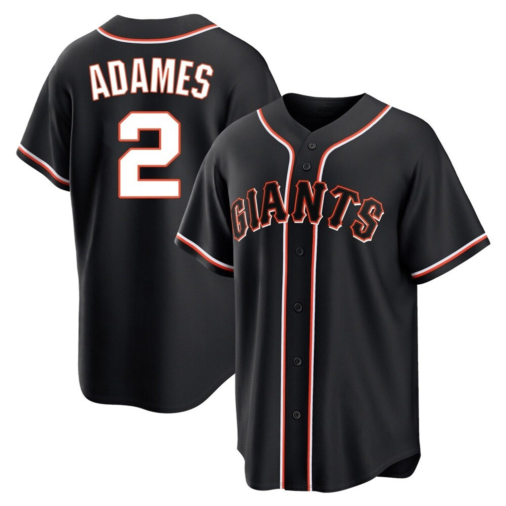 MATTH SF.Giants #2 Willy Adames Player Black Fashion Out Home Limited Stitched Jerseys
