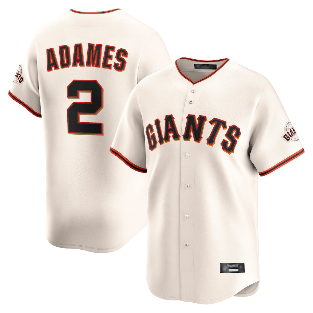 MATTH SF.Giants #2 Willy Adames Player Cream Home Limited Stitched Jerseys