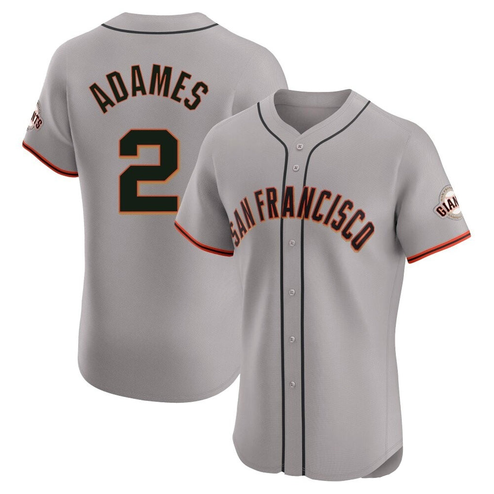 MATTH SF.Giants #2 Willy Adames Player Gray Home Limited Elite Stitched Jerseys