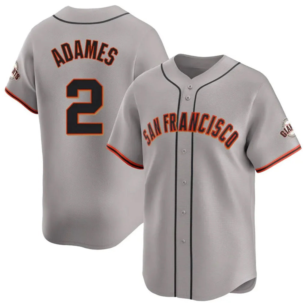 MATTH SF.Giants #2 Willy Adames Player Gray Home Limited Stitched Jerseys
