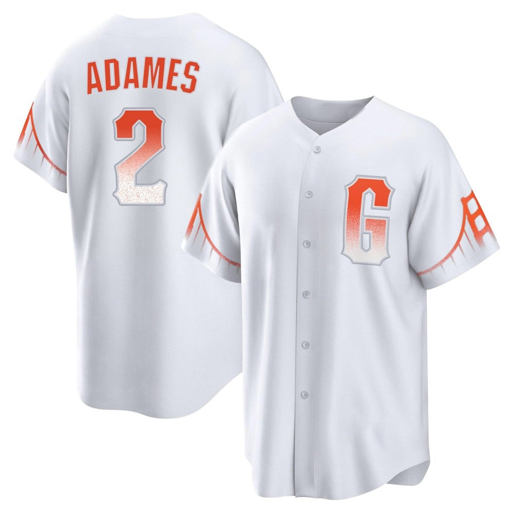 MATTH SF.Giants #2 Willy Adames Player White City Connect Home Game Stitched Jerseys
