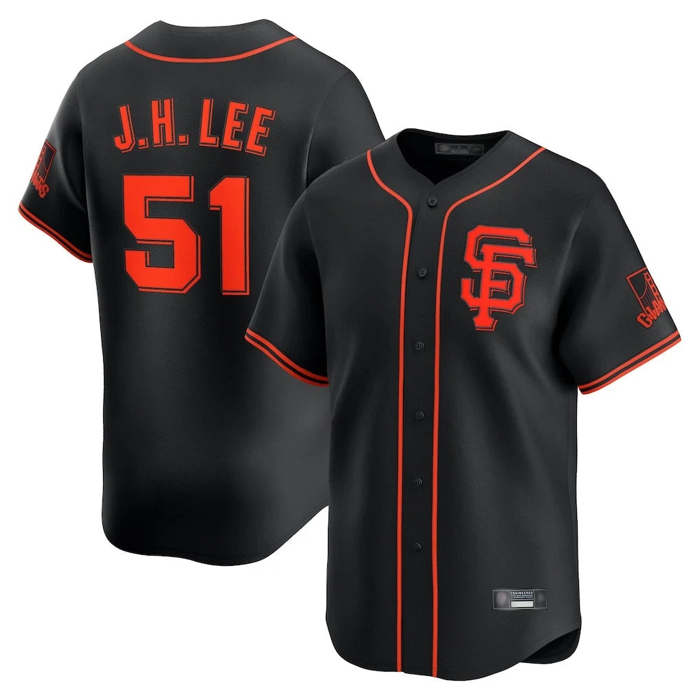 MATTH SF.Giants #51 Jung Hoo Lee Player Black 2026 Home Limited Stitched Jerseys