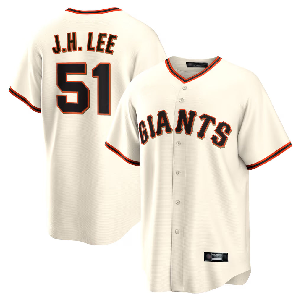 MATTH SF.Giants #51 Jung Hoo Lee Player Cream Home Game Stitched Jerseys