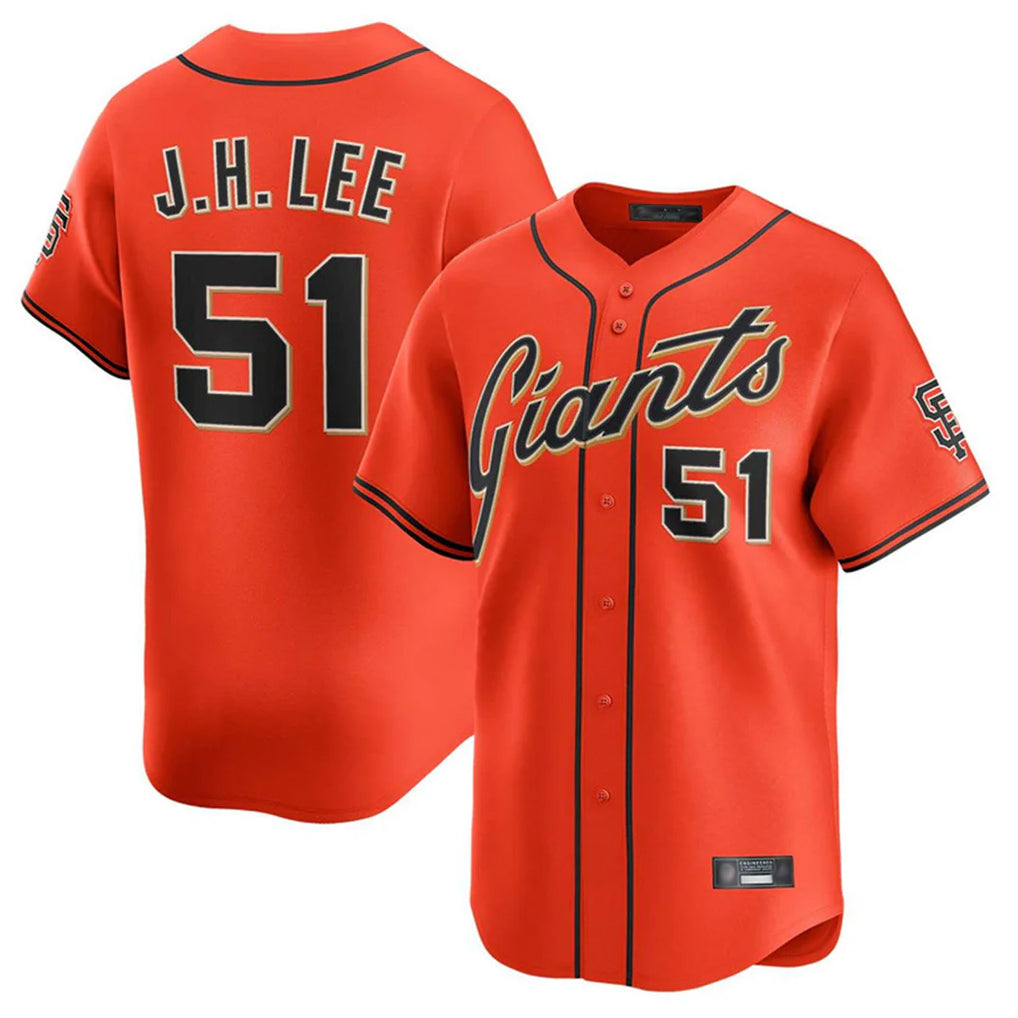 MATTH SF.Giants #51 Jung Hoo Lee Player Orange Home Limited Stitched Jerseys