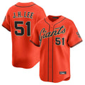 MATTH SF.Giants #51 Jung Hoo Lee Player Orange Home Limited Stitched Jerseys