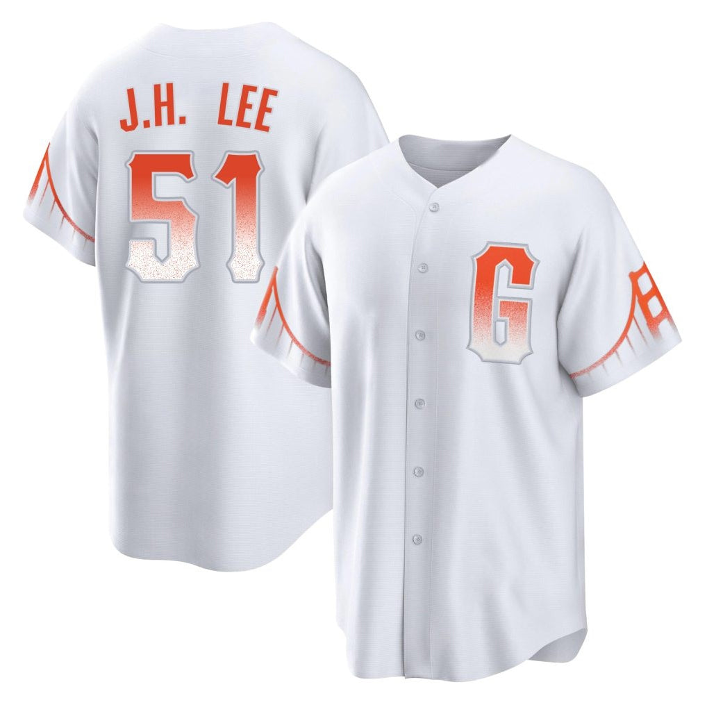 MATTH SF.Giants #51 Jung Hoo Lee Player White City Connect Home Game Stitched Jerseys