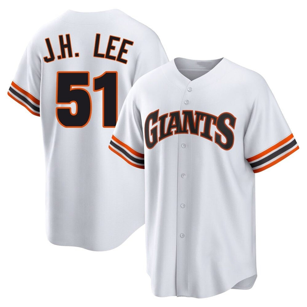 MATTH SF.Giants #51 Jung Hoo Lee Player White Throwback Cooperstown Collection Home Game Stitched Jerseys