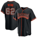 MATTH SF.Giants #62 Logan Webb Player Black Alternate Limited Stitched Jerseys
