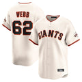MATTH SF.Giants #62 Logan Webb Player Cream Home Limited Stitched Jerseys
