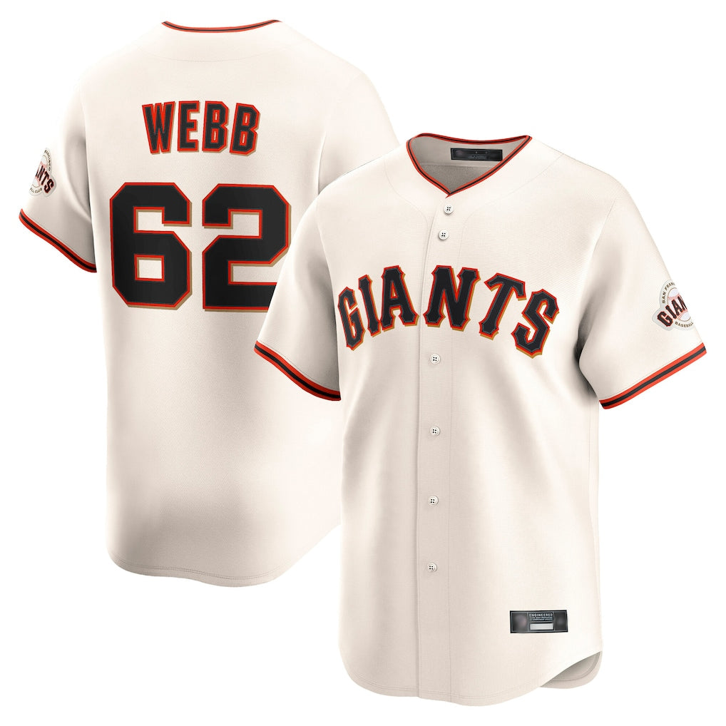 MATTH SF.Giants #62 Logan Webb Player Cream Home Limited Stitched Jerseys