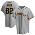 MATTH SF.Giants #62 Logan Webb Player Gray Home Game Stitched Jerseys